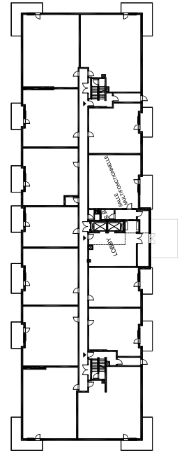 Disposition des condos locatif de l'Floor 1 du projet Baldwin